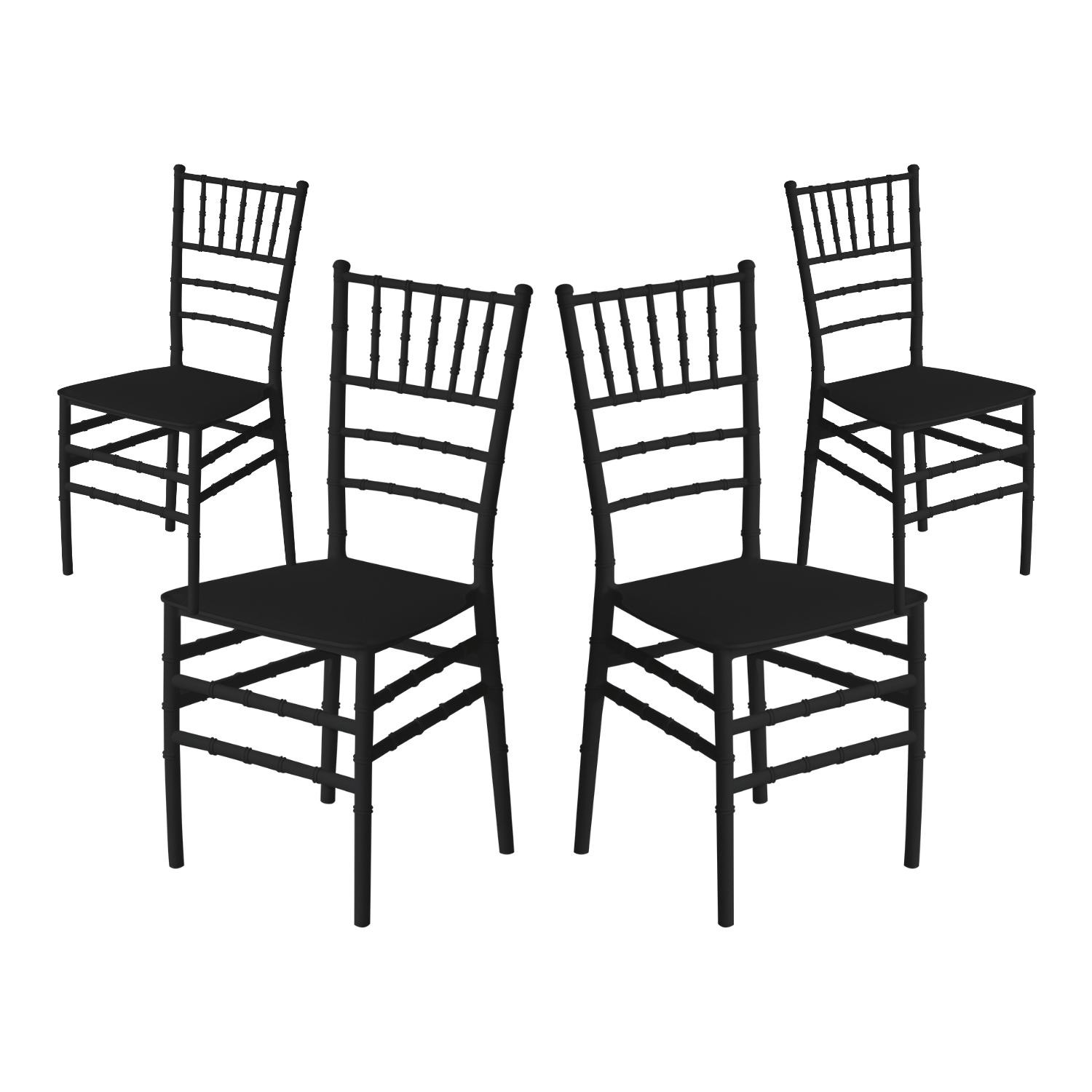 Pack 4 cadeiras de catering empilháveis Dorothy 45x43x88cm 7house Cadeiras e poltronas para exterior 1
